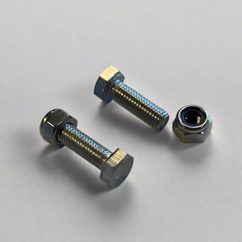 Bolt i rustfri stal 8x25mm incl lasemotrik saet m 2stk