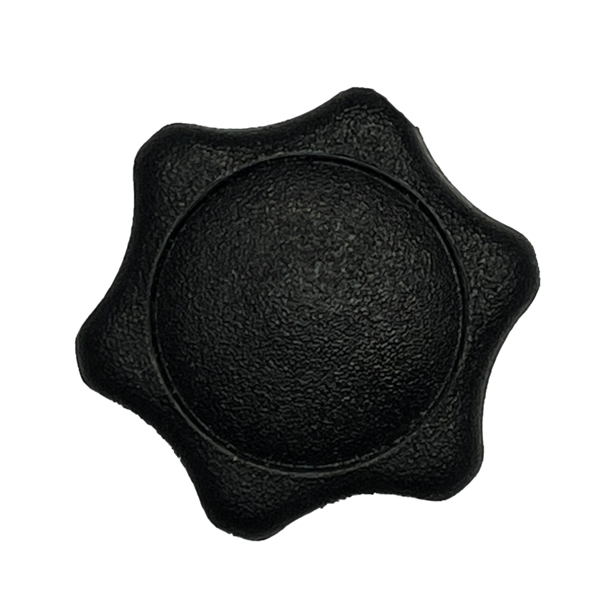 Fingerskrue 5mm o30mm sort plast