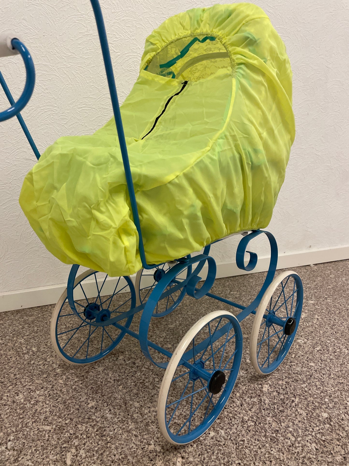 Regnslag til dukkevogn neon gul