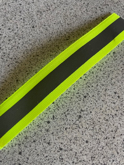Refleks bånd - gul neon 1m x 25mm