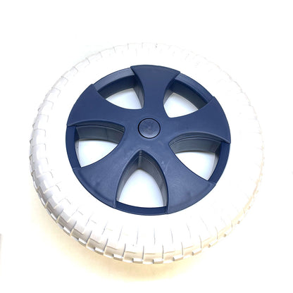 EVA barnevognshjul | Ø250mm x 50mm bred dæk | Hvid/Blå